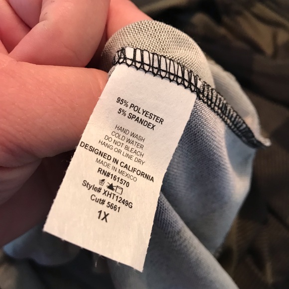 Boutique Olive Buffalo Plaid Hacci Knit Top - Picture 5 of 8